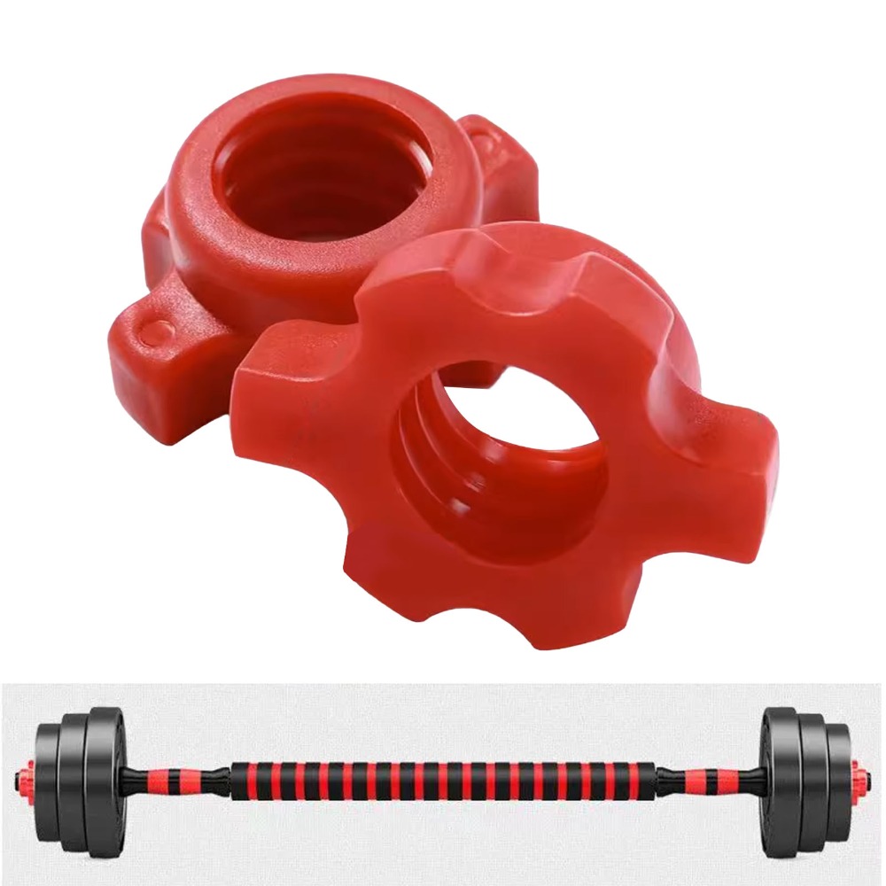 Hex Dumbbell Set - 4pcs Weightlifting Red Dumbbell Nuts Easy