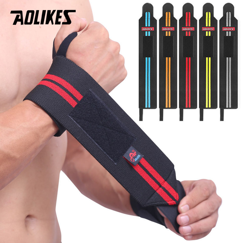 AOLIKES 1 Pair Wristband Wrist - Lifting Straps Wrist 评论和价格