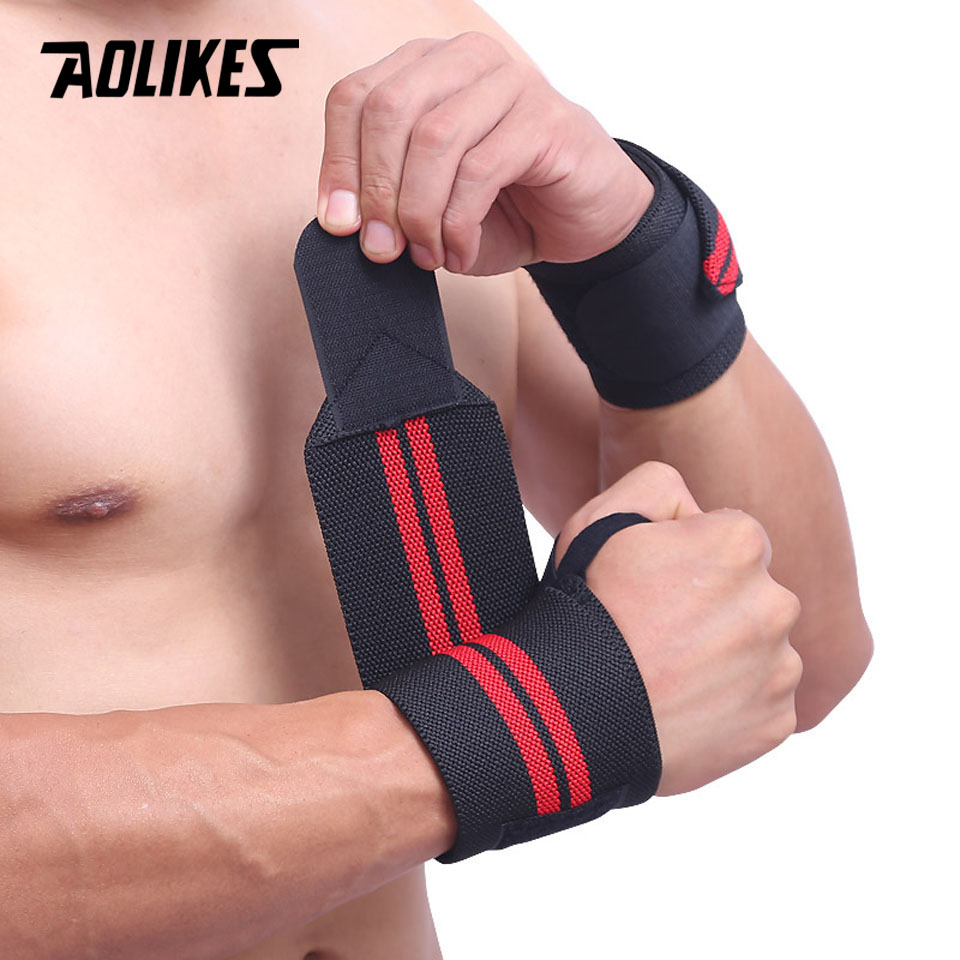 AOLIKES 1 Pair Wristband Wrist - Lifting Straps Wrist 评论和价格
