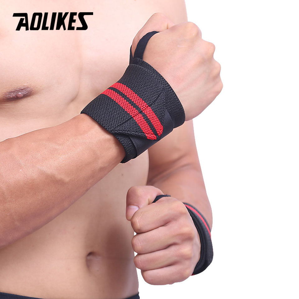AOLIKES 1 Pair Wristband Wrist - Lifting Straps Wrist 评论和价格