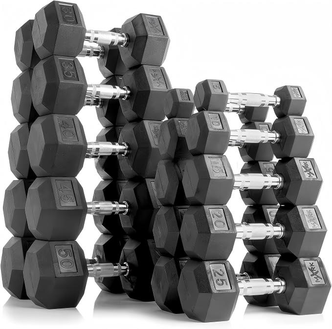 Premium Rubber Coated Hex Dumb - Hex Dumbbell Set 评论和价格