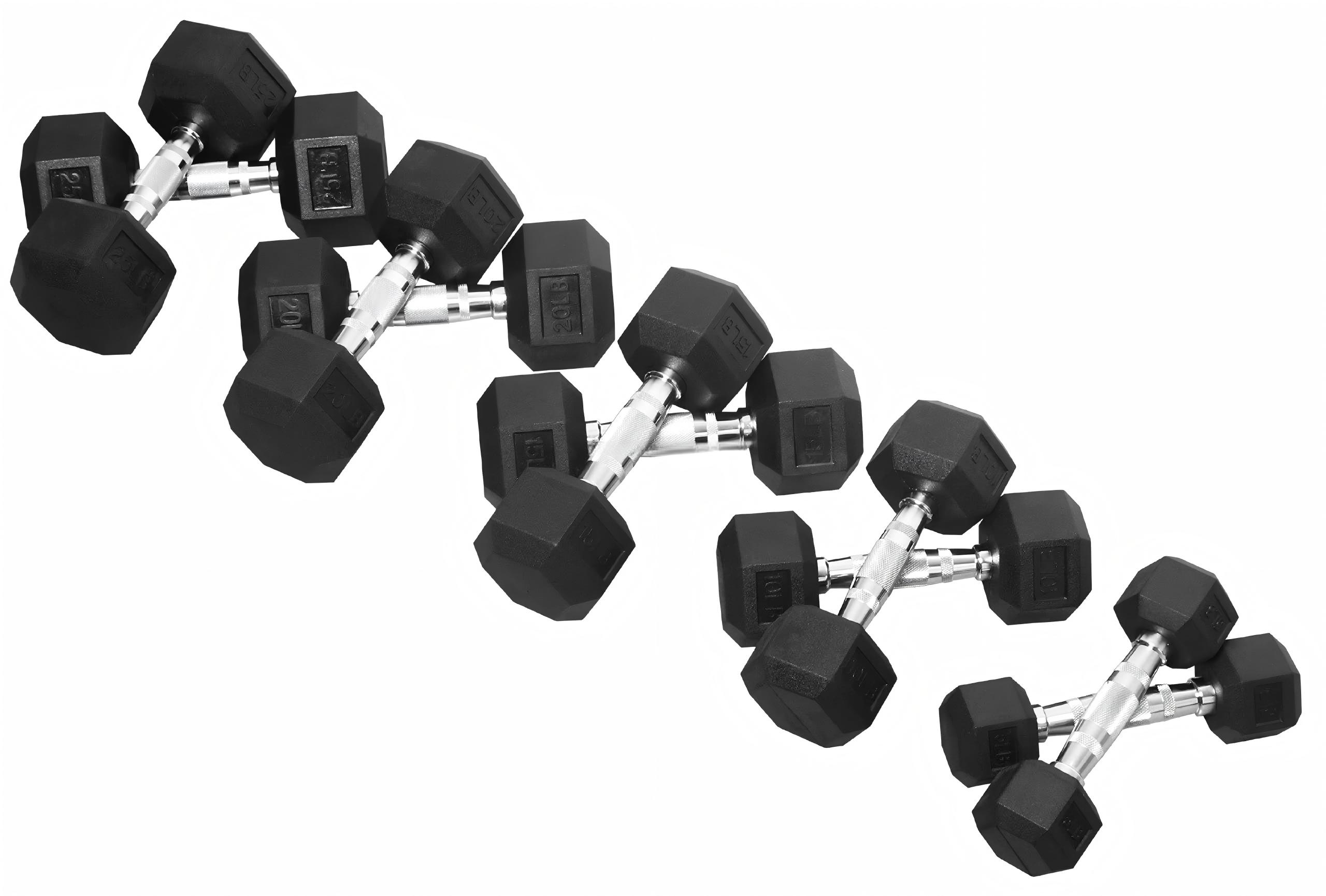 Premium Rubber Coated Hex Dumb - Hex Dumbbell Set 评论和价格