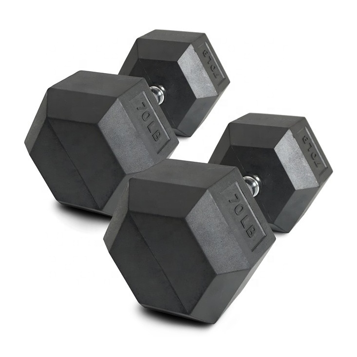 70lb Rubber Hex Dumbbell Set C - Hex Dumbbell Set 评论和价格