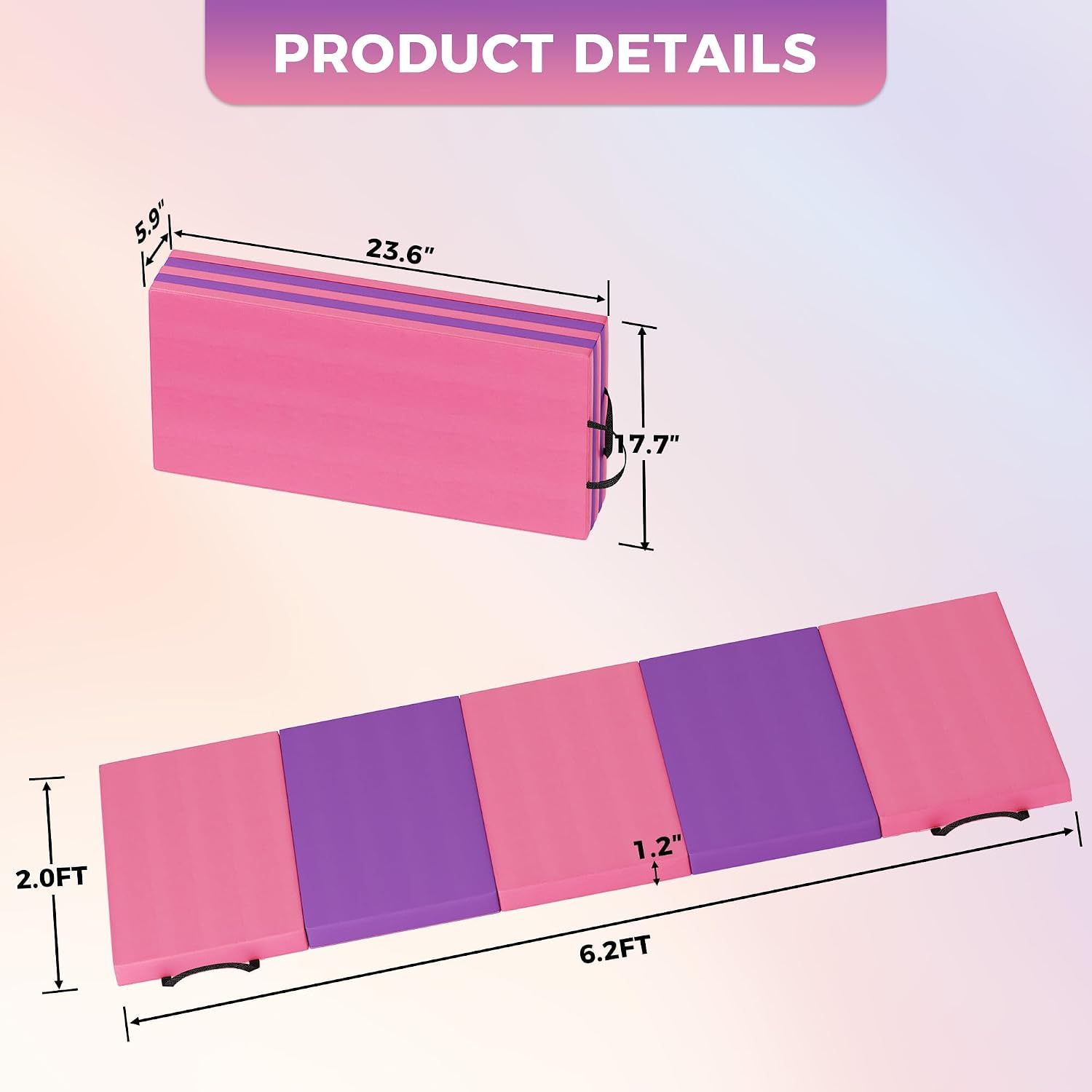 Foldable Yoga Mat Gymnastics M - Home Gym On Carpet 评论和价格