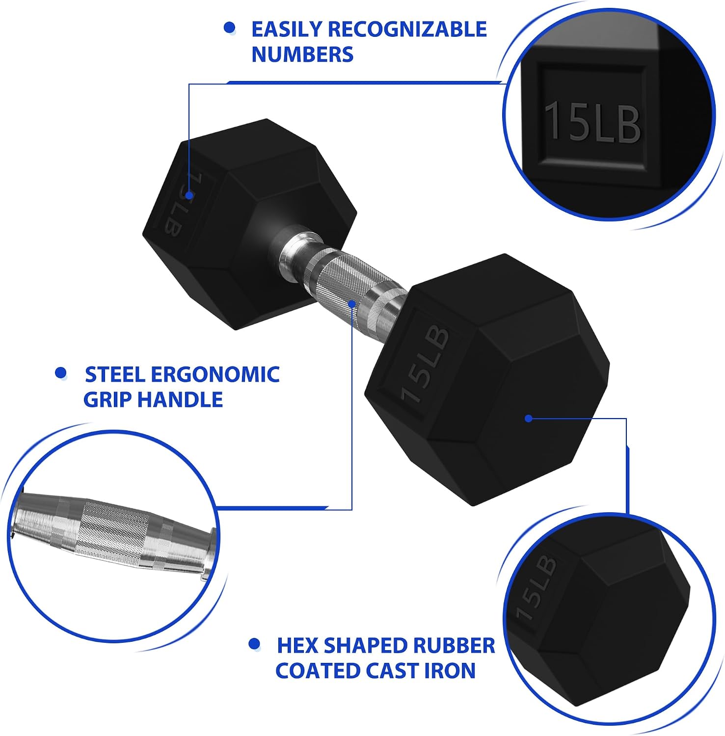 Rubber Encased Hex Dumbbells w - Hex Dumbbell Set 评论和价格