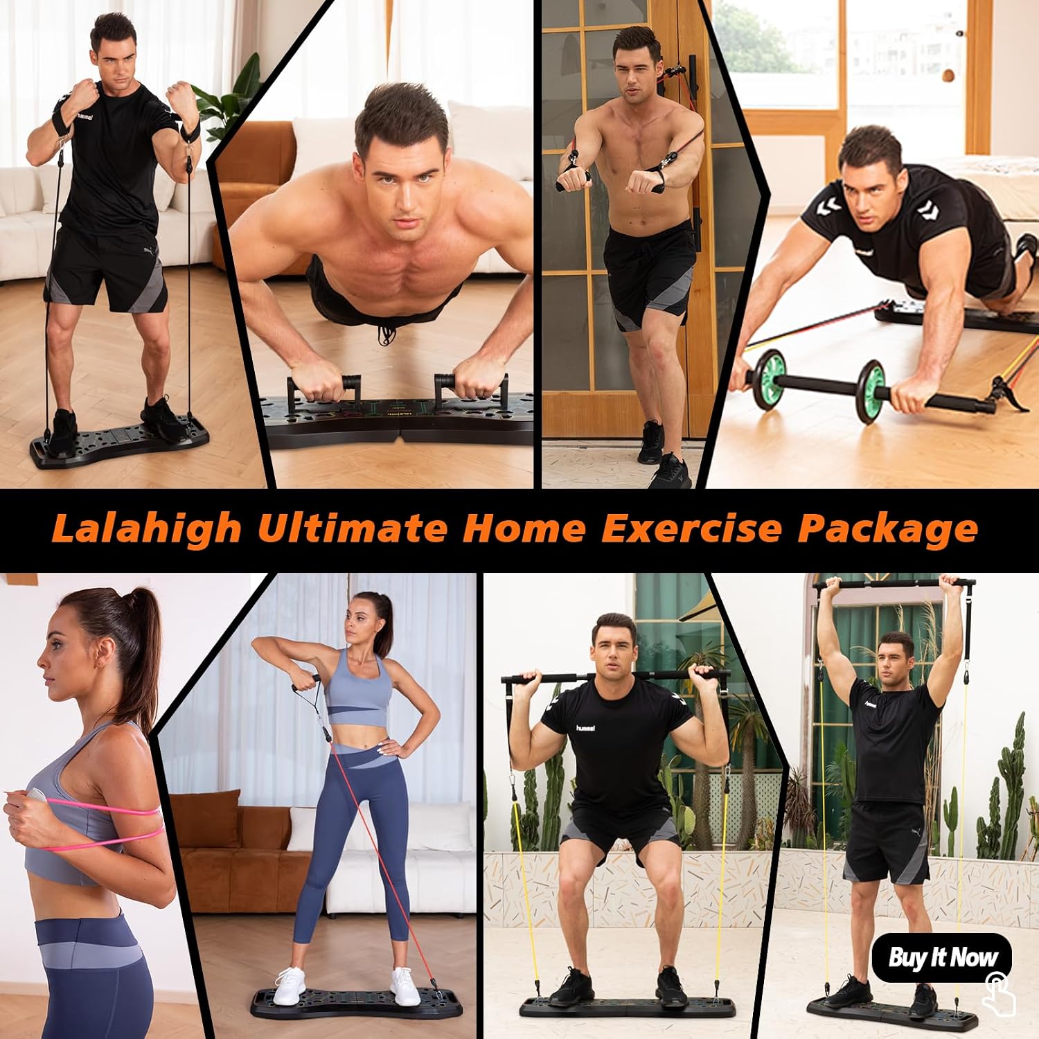 LALAHIGH Push Up Board,36 in 1 - Ab Roller Wheel 评论和价格