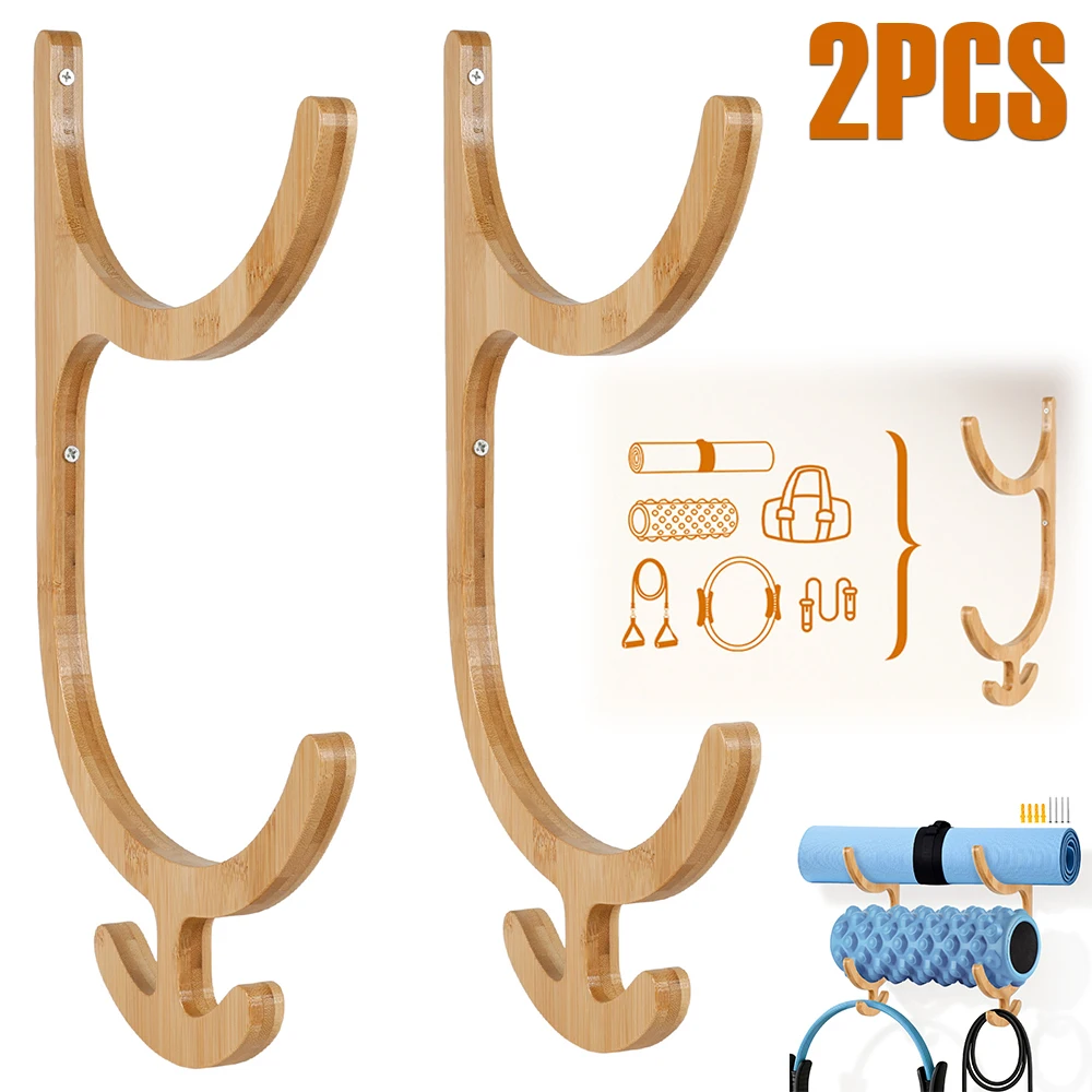 2Pcs Yoga Mat Storage Rack Wal - Home Gym On Carpet 评论和价格