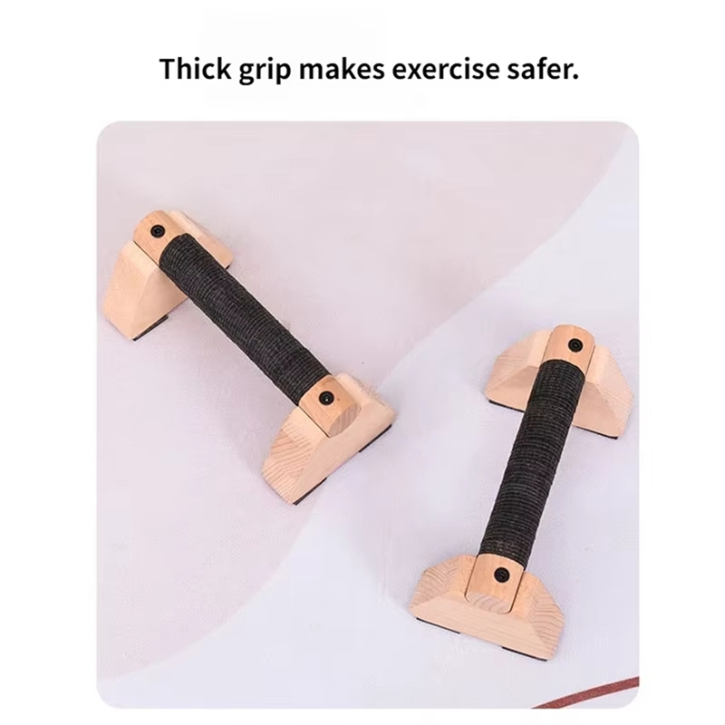 1 Pair Wooden Push Up Bar, for - Push Up Stand Bar 评论和价格
