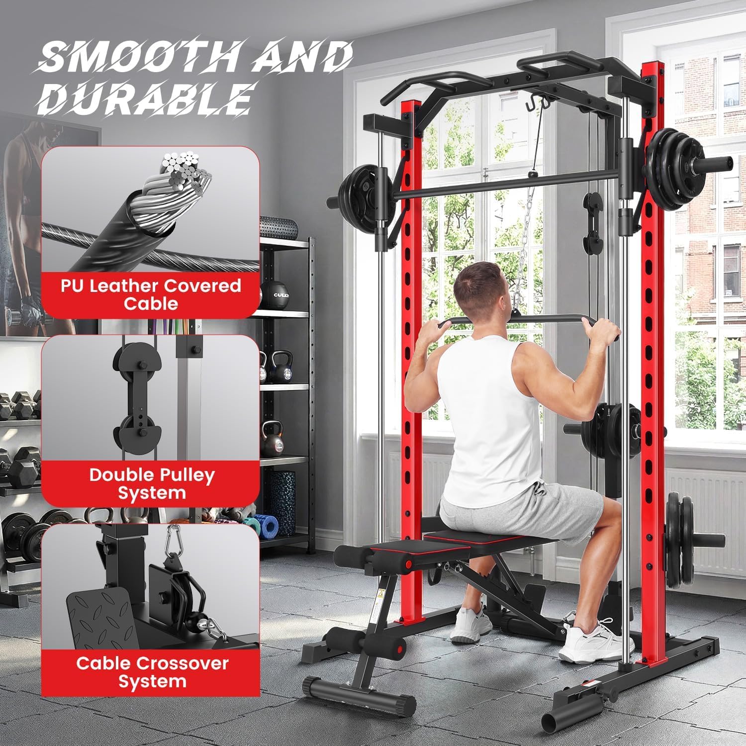 All-in-One Smith Machine Power - Home Gym All In One 评论和价格