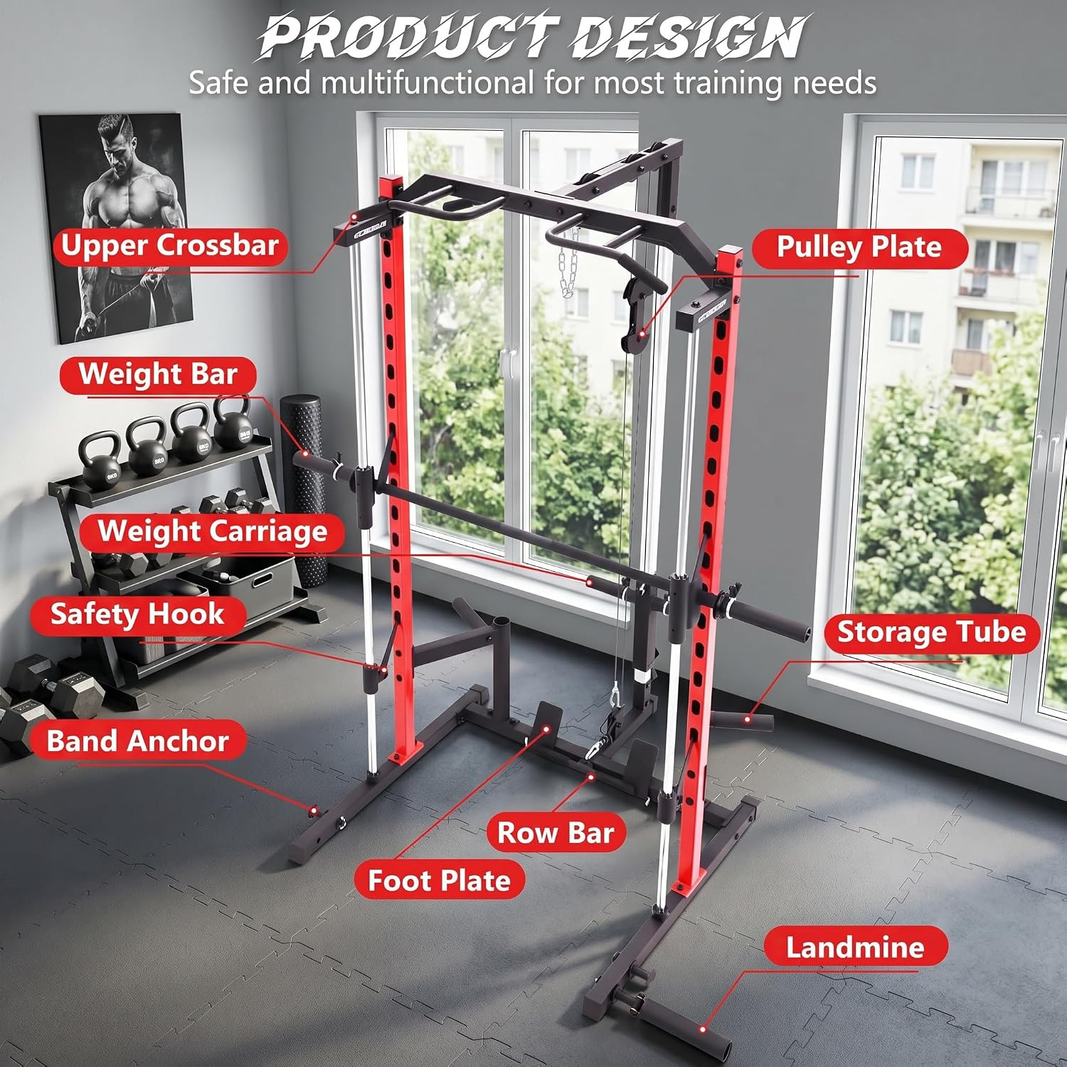 All-in-One Smith Machine Power - Home Gym All In One 评论和价格