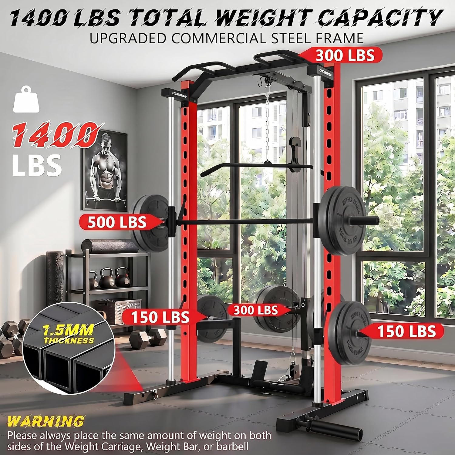 All-in-One Smith Machine Power - Home Gym All In One 评论和价格