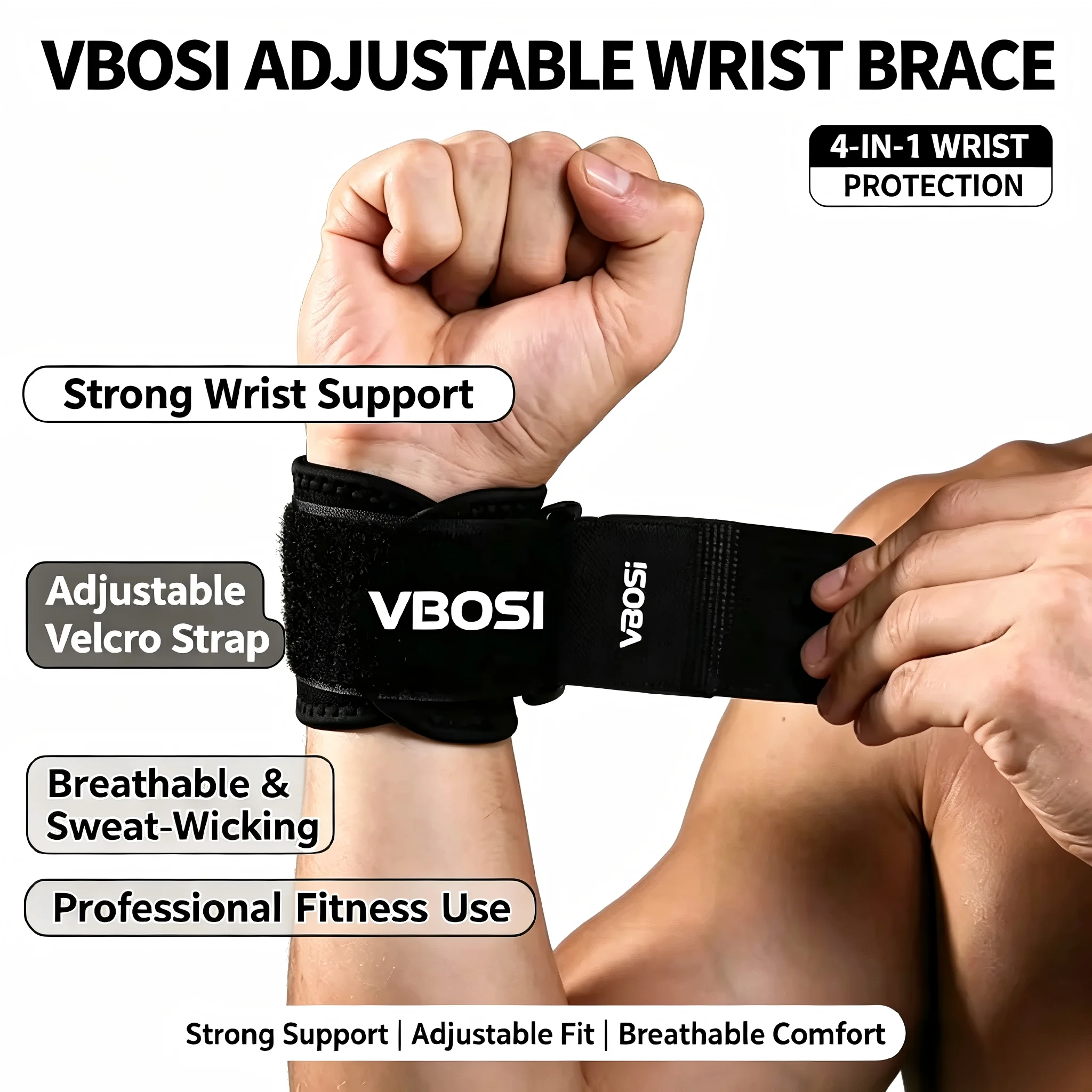 Professional Breathable Wrist  - Lifting Straps Wrist 评论和价格