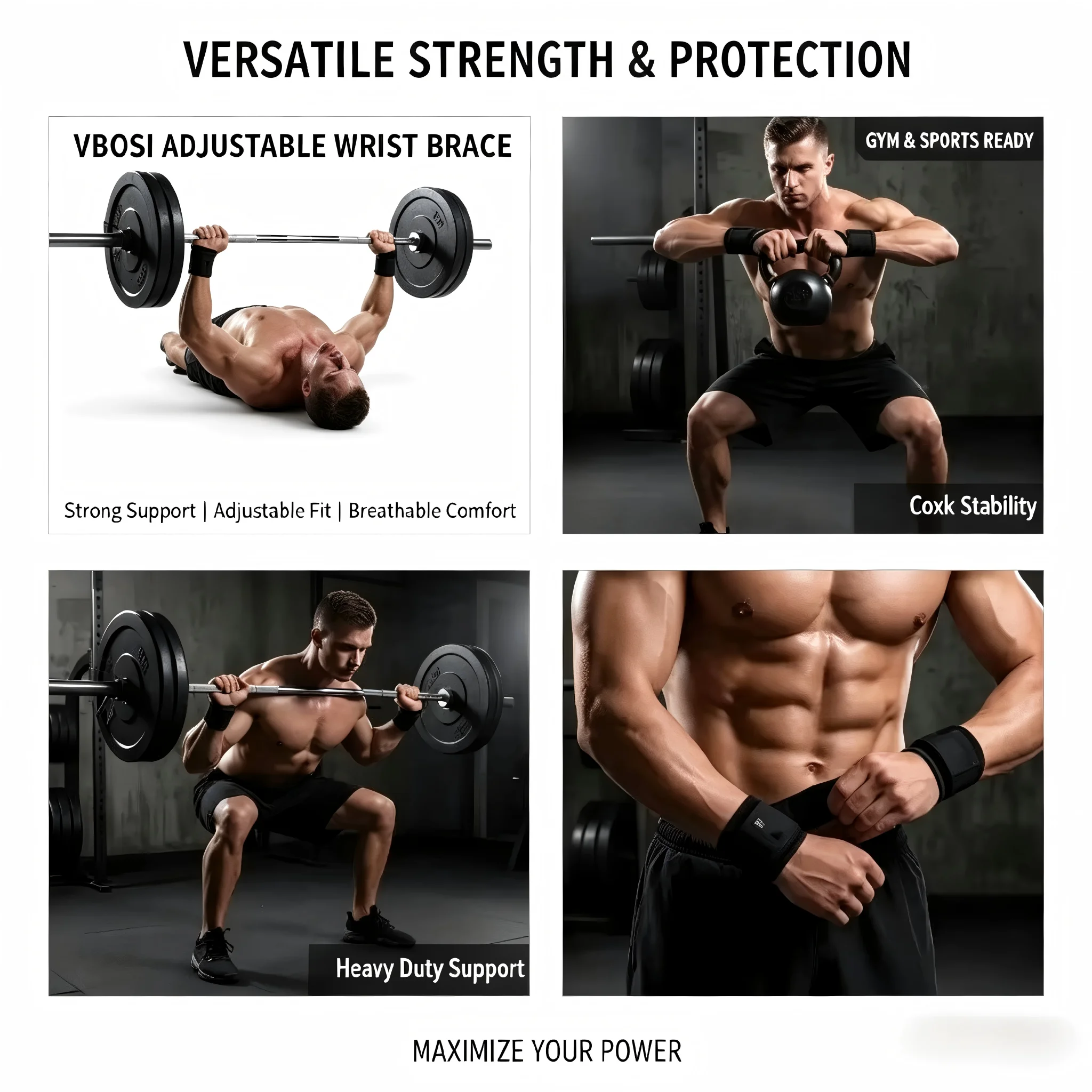 Professional Breathable Wrist  - Lifting Straps Wrist 评论和价格