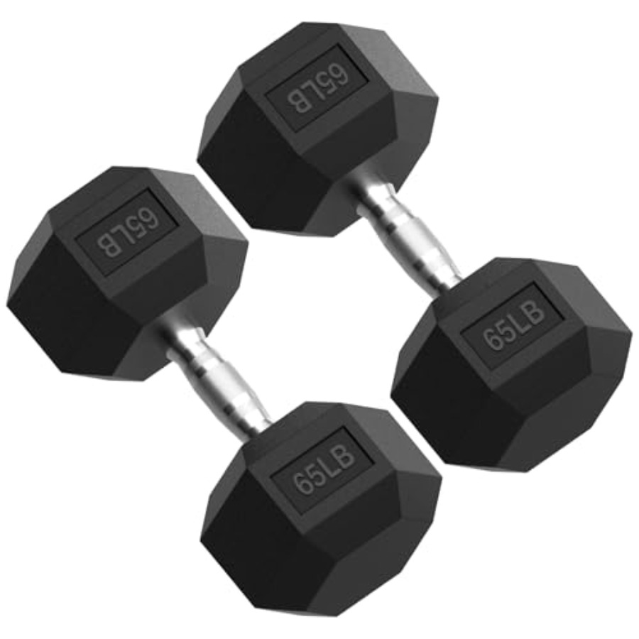 HEX Dumbbell Set 2.5-125lb Rub - Hex Dumbbell Set 评论和价格