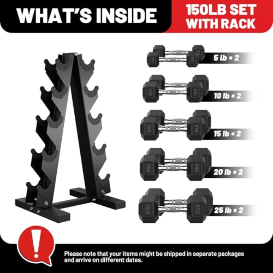 Hex Dumbbell Sets with Rack 60 - Hex Dumbbell Set 评论和价格